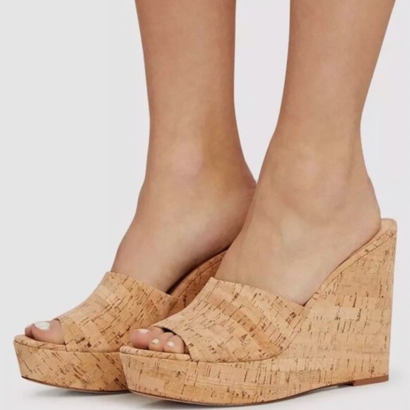 🌹VERONICA BEARD🌹Dali Natural Cork Slip-On Wedge Size: 9M - Picture 1 of 10